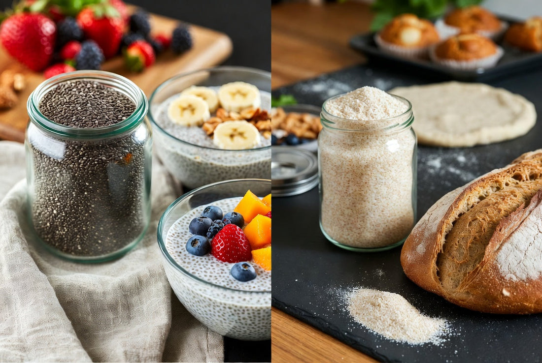 Chia-Samen oder Flohsamenschalen Unterschiede in der Küche