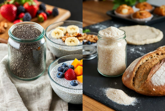 Chia-Samen oder Flohsamenschalen Unterschiede in der Küche