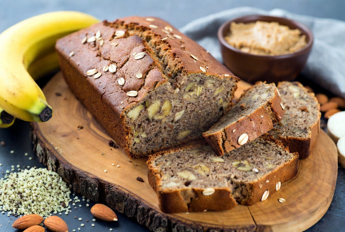 Pain à la banane pour le fitness, riche en nutriments
