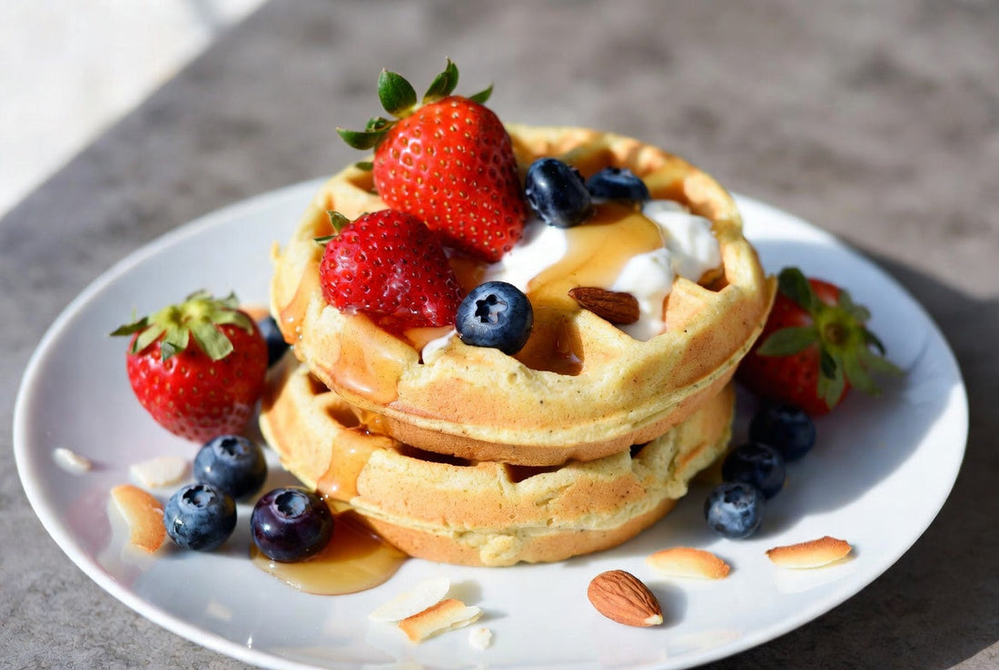 Glutenfreie Waffeln mit Mandelmehl und Kokosblütenzucker