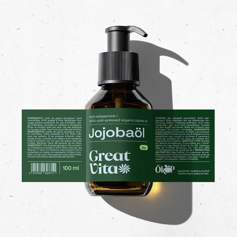 Organic Jojoba Oil Gold cold-pressed + pump