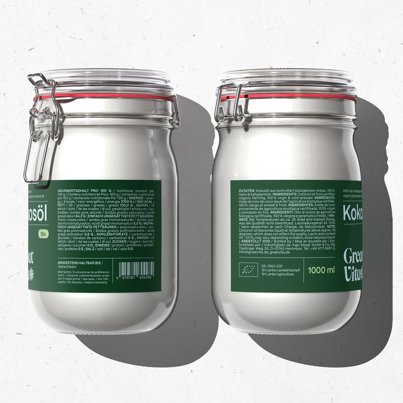 Organic Coconut Oil - Virgin & Cold-Pressed