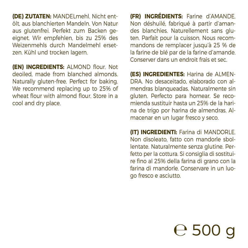 Almond flour – un-de-oiled & blanched