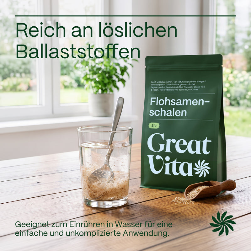 Bio-Flohsamenschalen 500 g – ballaststoffreich